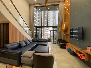 Cho thuê DUPLEX THE VIEW Block T8 tầng 10 137m 3 phòng view hồ bơi