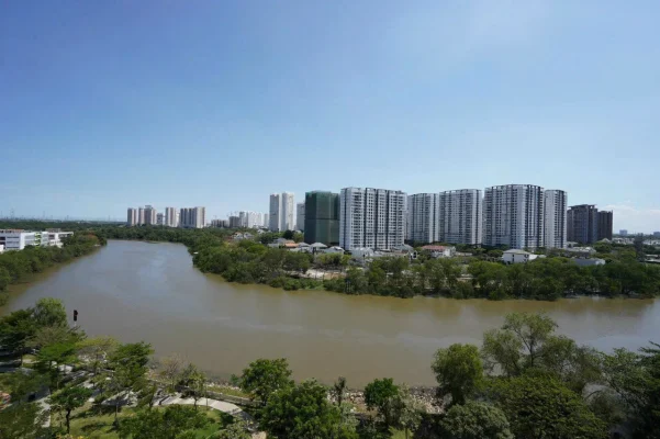 Cho thuê River Park 1 Block A Tầng 10 dt 129m 3 phòng giá 2000 usd/tháng