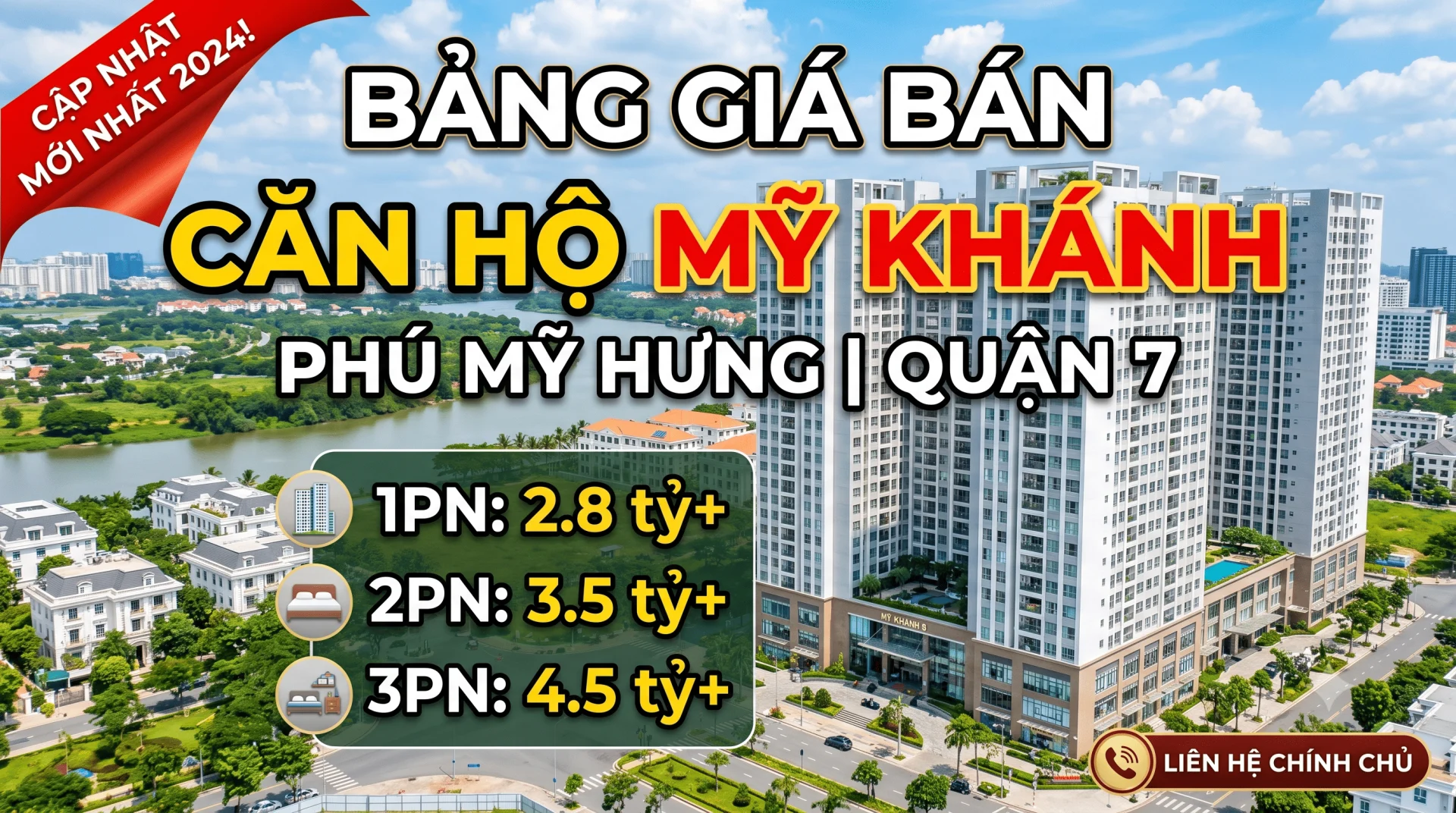 Bảng giá bán căn hộ Mỹ Khánh Phú Mỹ Hưng Quận 7 mới nhất