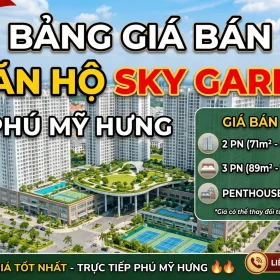 Bảng giá bán căn hộ Sky Garden Phú Mỹ Hưng Quận 7 mới nhất